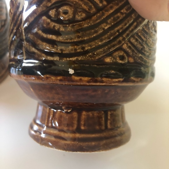 SOLD Set of 8 stackable colorful Aztec mugs 60s style - Picture 7 of 12